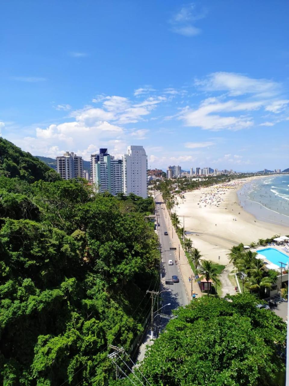 Apartamento Frente Para O Mar ,50 M Da Praia , Ar Condicionado Todos Quartos Apartamento Guarujá Exterior foto